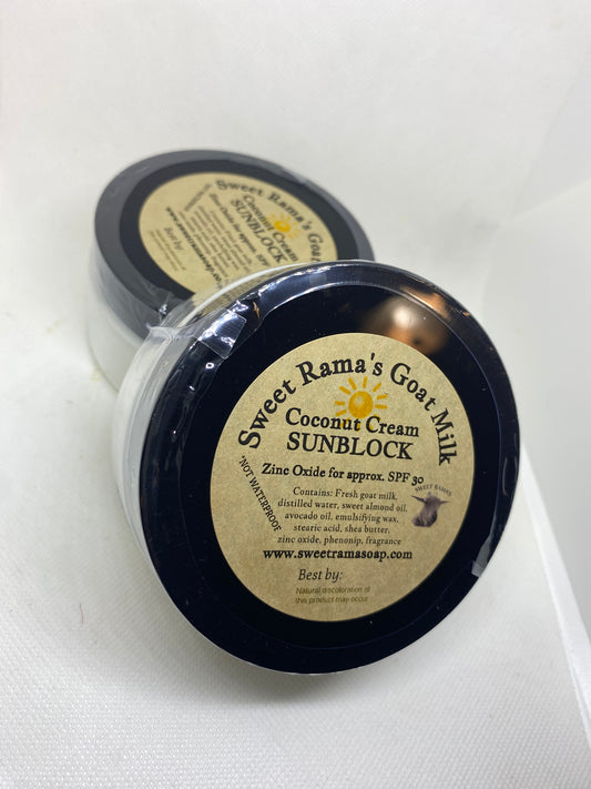 ***End of Summer SALE*** Coconut Cream Sunblock with approximate SPF 30